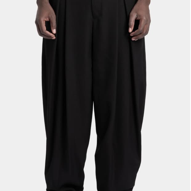 [L]꼼데가르송옴므플러스 우븐 울 플리츠 팬츠