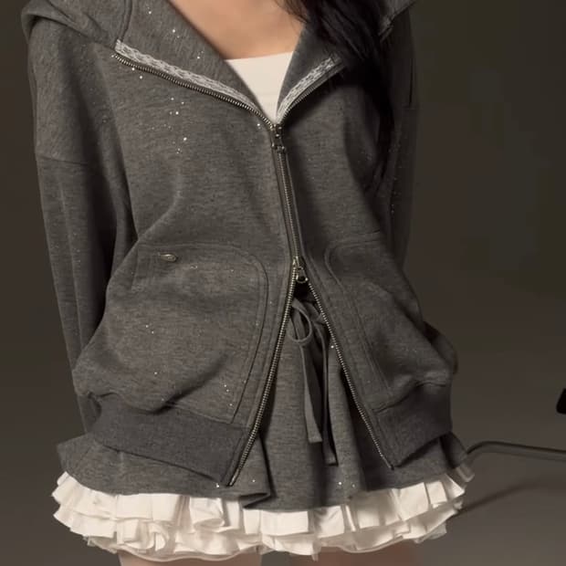 더티스 트윙클 부케 레이어드 스커트