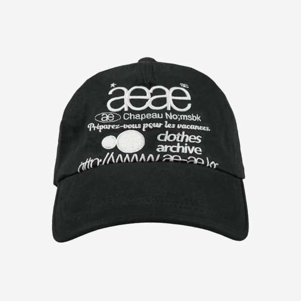 aeae 볼캡 모자 WEB LOGO 5PANNEL CAP [BLACK]