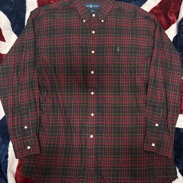 랄프로렌 체크 블레이크 면 셔츠 XL