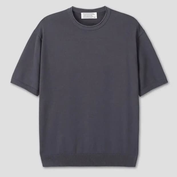 다이브인 LOUNGE COTTON KNIT T-SHIRTS 차콜 2