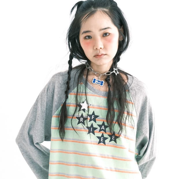 (구매) rainbow raglan t-shirt (mint)