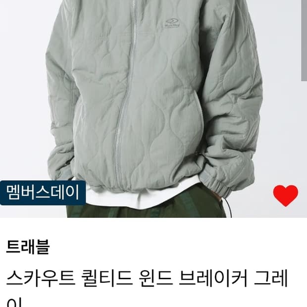 [ 새싱품급 ] 트래블 패딩 그레이 M