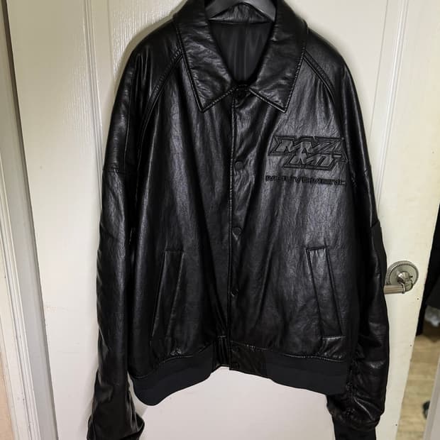 [50] 준지 페이크레더 바시티 자켓