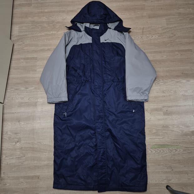 나이키 빅스우시 배색 후드 돕바 롱패딩 점퍼 M(95)
