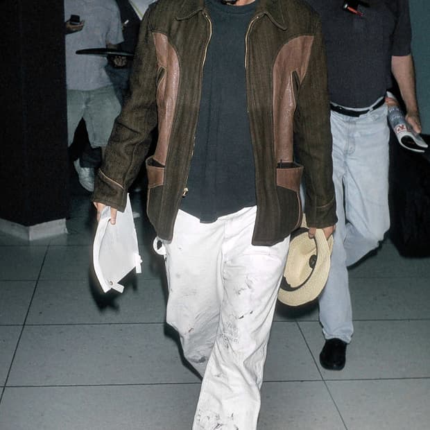 올드 빈티지 디키즈 더블니 화이트 페인트 팬츠 34