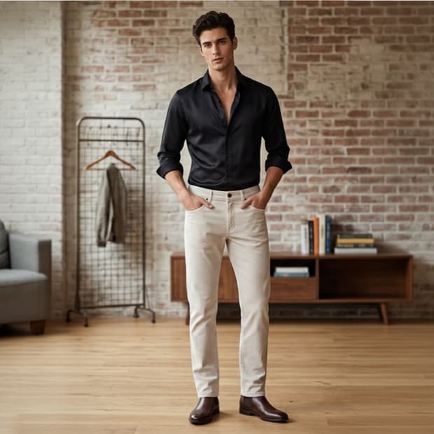 [S급] 헤지스 데님 시리즈 스탠다드핏 코튼 팬츠 (78)