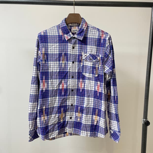 (XL) 타미힐피거 퍼플 나바호 패턴 체크 셔츠