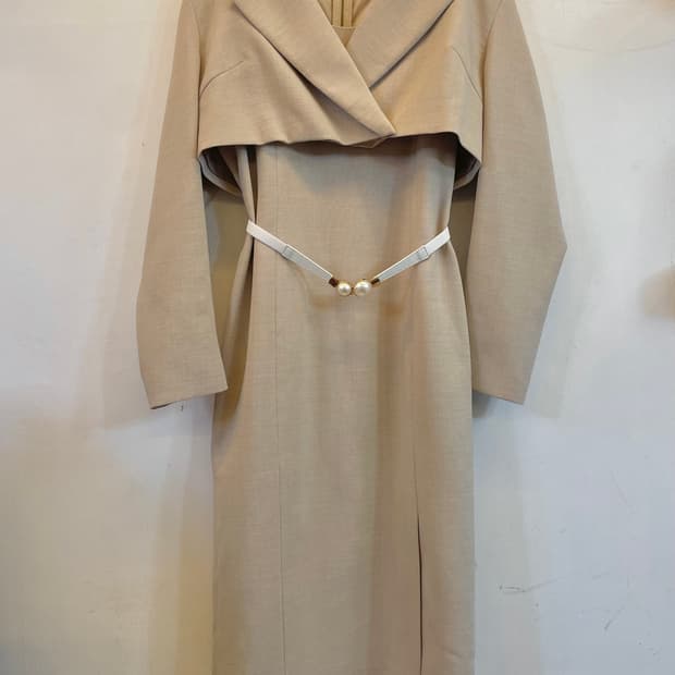 모조에스핀 크롭자켓 롱원피스66:) 정가99만원 봄가을 하객룩정장원피스