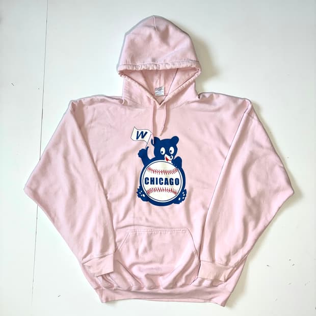 시카고 오버핏 핑크 후드 2XL