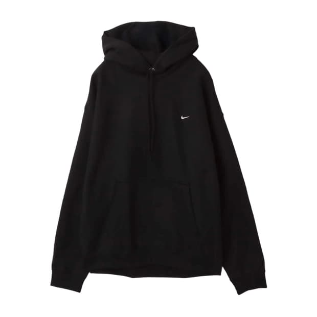 나이키 솔로 스우시 풀오버 후드 블랙 화이트 - US/EU 팝니다.