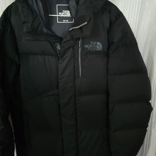 노스페이스 거위털 롱패딩 
