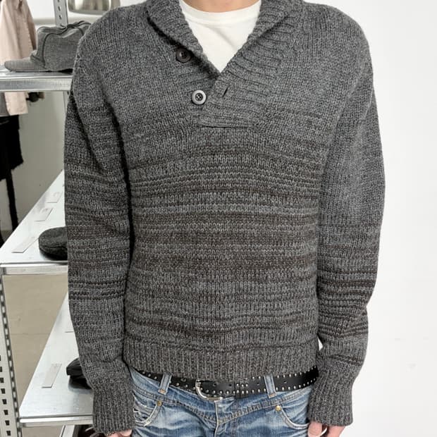 12fw 준야 와타나베 숄카라 니트 스웨터