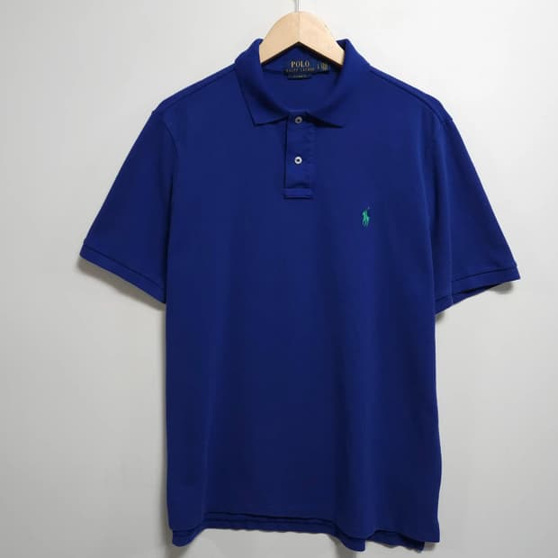 105 POLO 폴로 랄프로렌 반팔 카라티 클래식핏 블루