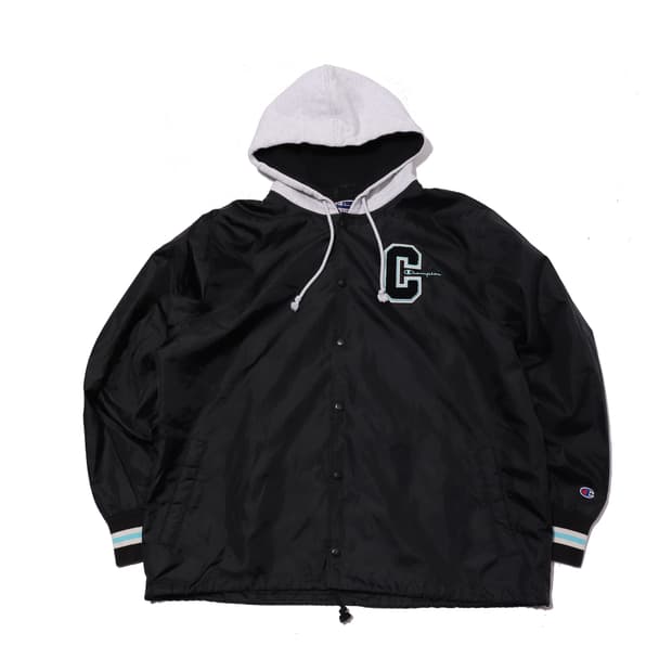CHAMPION 바람막이 레이어드 후드 점퍼 size XL