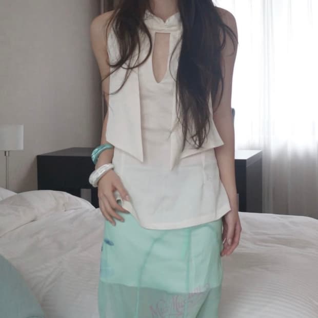 뮤즈뮤지엄) Halter Oriental Blouse 홀터 오리엔탈