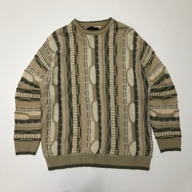 빈티지 쿠지맛 케이블니트 