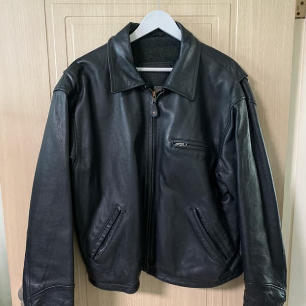 90s 올드 갭 레더 가죽 자켓 디트로이트 라이더 스타일 L