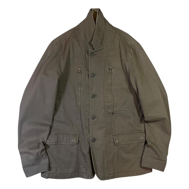 올세인츠 하이넥 카라 코튼 자켓