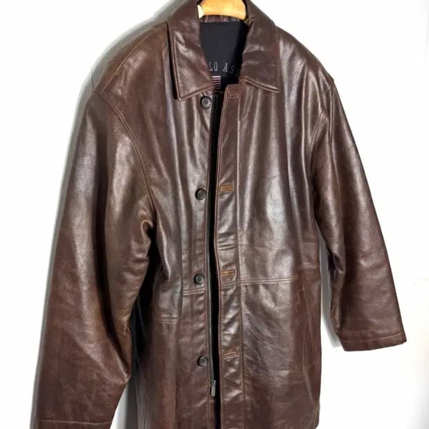 폴로 레더 카코트