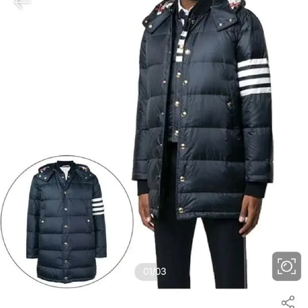 톰브라운 23fw 사선완장 롱패딩(1/100/오케이몰정품)