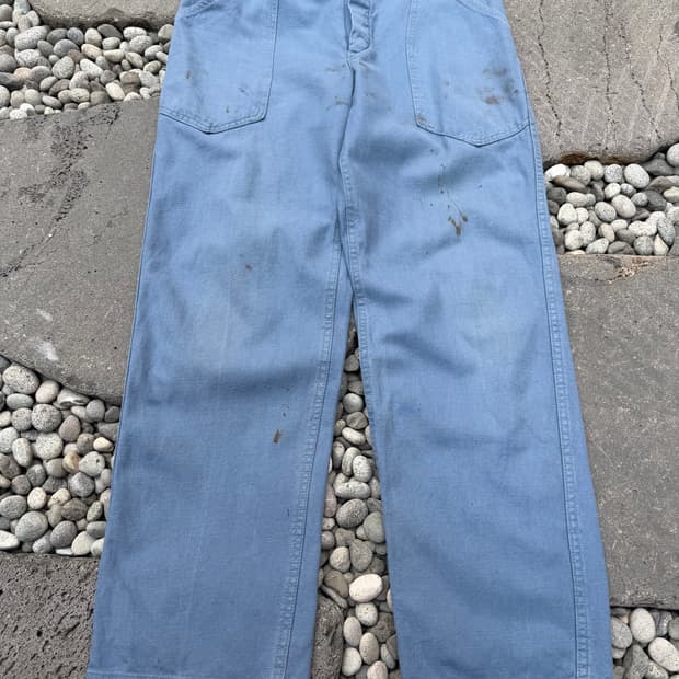 1960s DISTRESSED FADED FATIGUE 프렌치워크팬츠