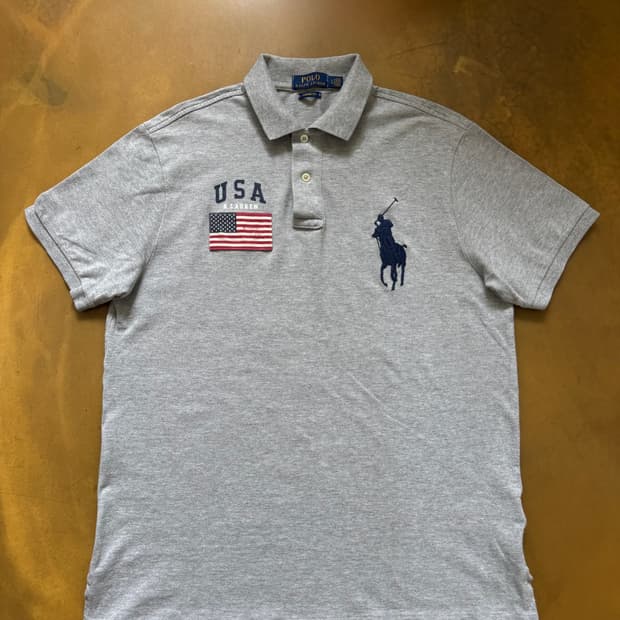 폴로 랄프로렌 빅포니 USA 성조기 PK 카라 반팔티