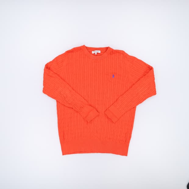 [L] U.S 폴로 어센 남성 꽈배기 니트 스웨터 0105J