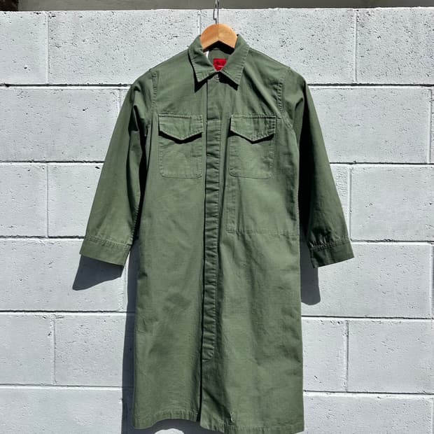 네펜데스 카키 포켓 셔츠원피스