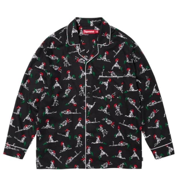 [M] 슈프림 홀리데이 파자마 세트 블랙