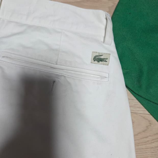 LACOSTE 화이트진 데님 팬츠 치노 오피서 라코스테 