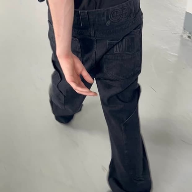 (L) 플라스틱프로덕트 calf pocket pants