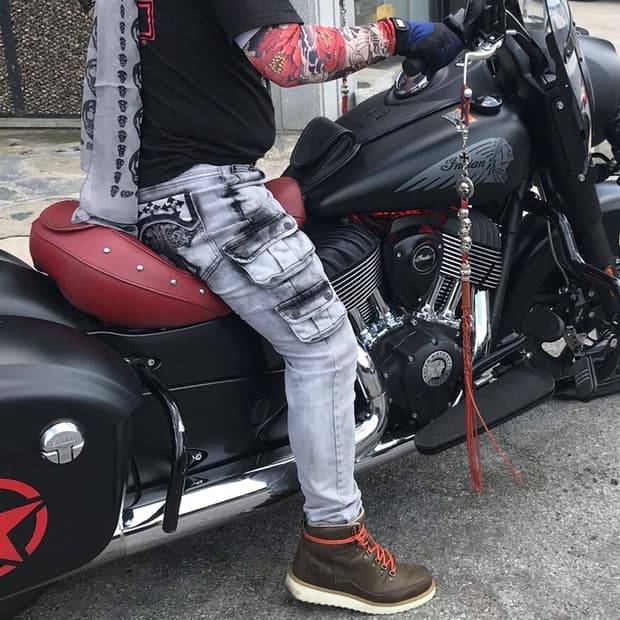 자주포인트 스판 카고 pant