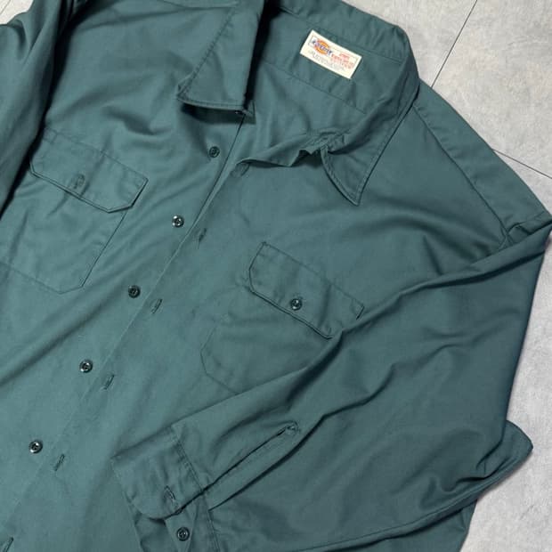 디키즈 헤비 오버 청록 워크셔츠 자켓 XXL