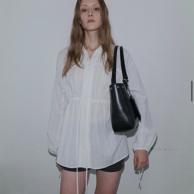 (새상품)RAIVE 스트링 셔츠 원피스