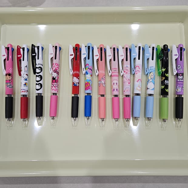 키티 우사하나 마멜 커비 앨리스 쿠로미 알린 제트스트림 3색볼펜
