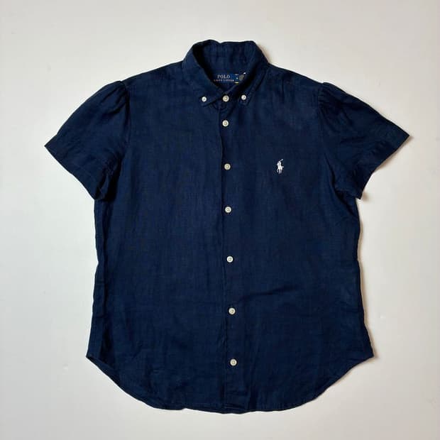 폴로 랄프로렌 포니 자수 린넨 퍼프스 반팔 셔츠 PN9128