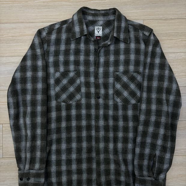 South2west8 플란넬 체크셔츠 m