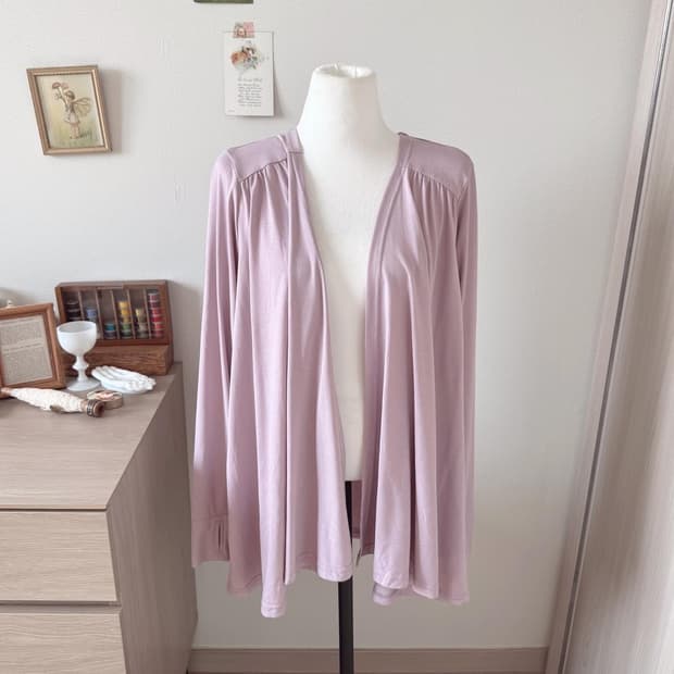 라일락 색상 모리걸 가디건