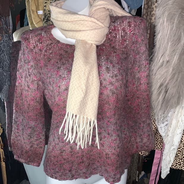 모리 핑크브라운 y2k 니트