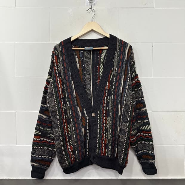 게쿠 쿠지스타일 케이블 니트 가디건