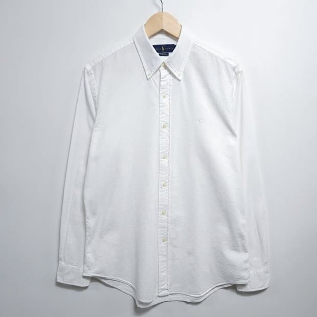 100~105 POLO 폴로 랄프로렌 시어서커 셔츠화이트 클래식핏
