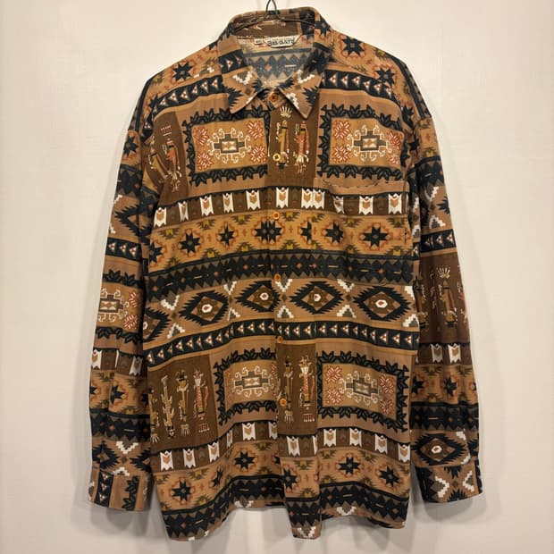 Ethnic Indian Pattern Fleece Shirt