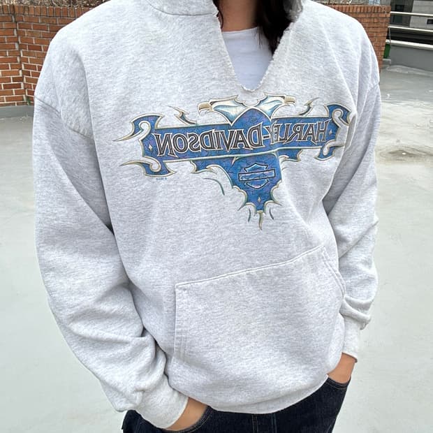 (L) 할리데이비슨 트라이벌 크로스 후드티