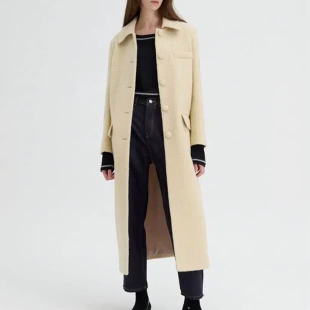 (정가 30만원대) 마론에디션 커스커드 부클 롱 코트