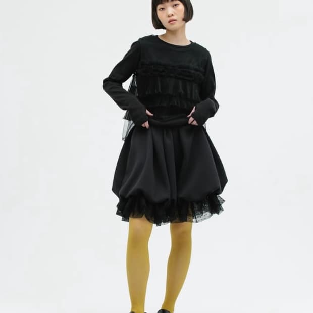 생긴스튜디오 JERSEY BALLOON SHAH skirt