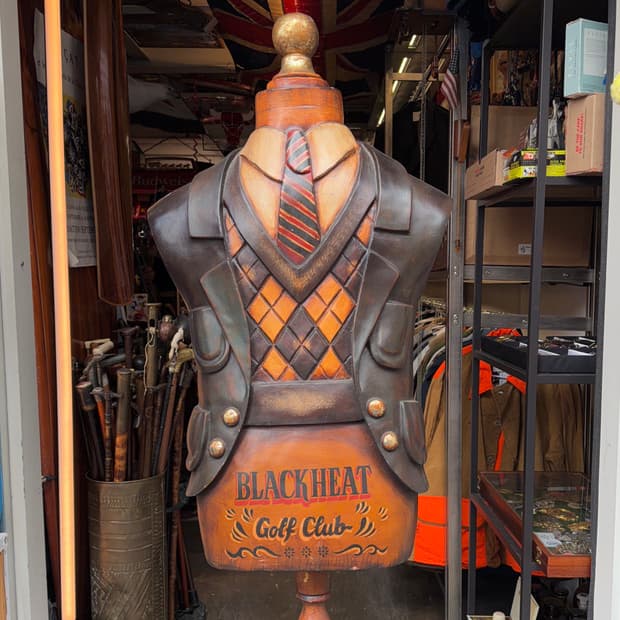 빈티지 소품 1980s 영국 골프클럽 마네킹