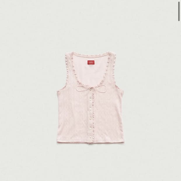 당일배송) 더바넷 라비올리 레이스 탱크탑 나시 핑크 M