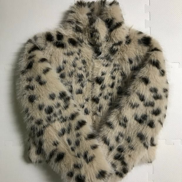빈티지 호피 퍼 자켓