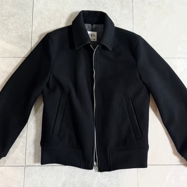 자라 블랙 블루종 자켓